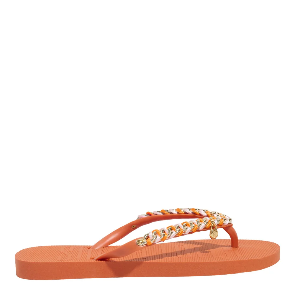 Chinelo Flip Flop Borrcha Laranja Morange - vista 1 de 5