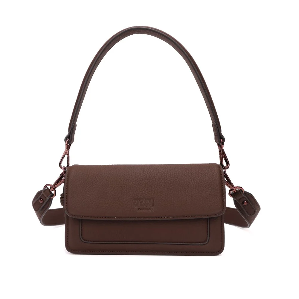 Bolsa Pequena Soft Marrom Dark Alça de Ombro - vista 1 de 7