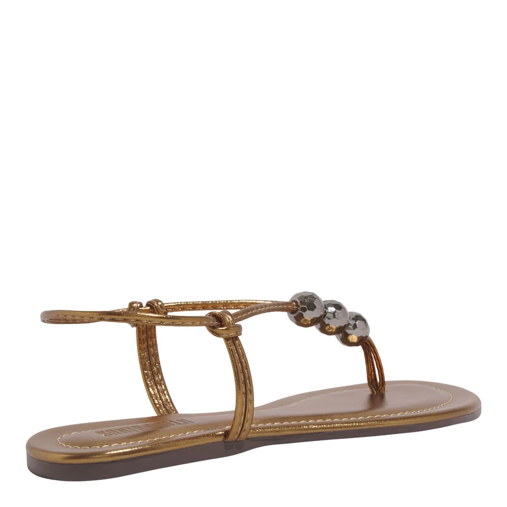 Rasteira Metalizada Bronze - vista 3 de 6
