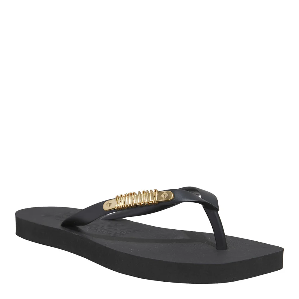 Chinelo Borracha Bico Quadrado Preto - vista 2 de 6