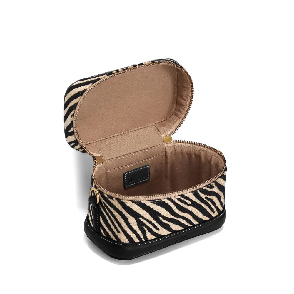 Bolsa Frasqueira Tramado Animal Print Zebra Alça Transversal - vista 3 de 3