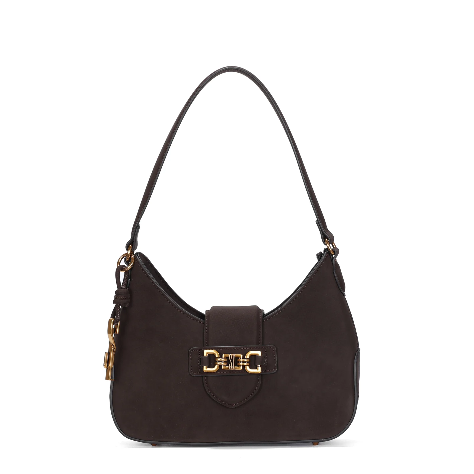 Bolsa Baguete Média Nobuck Marrom Bridão - vista 1 de 3