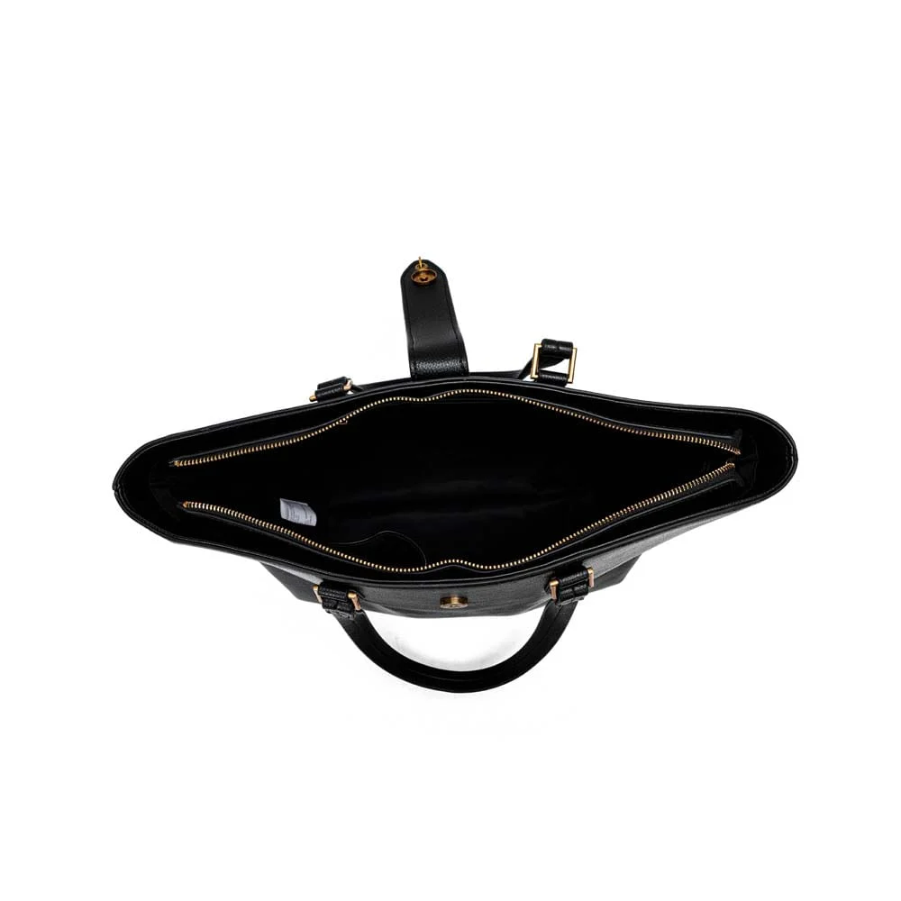 Bolsa Shopper Grande Nobuck Marrom Dark Pespontos - vista 6 de 6