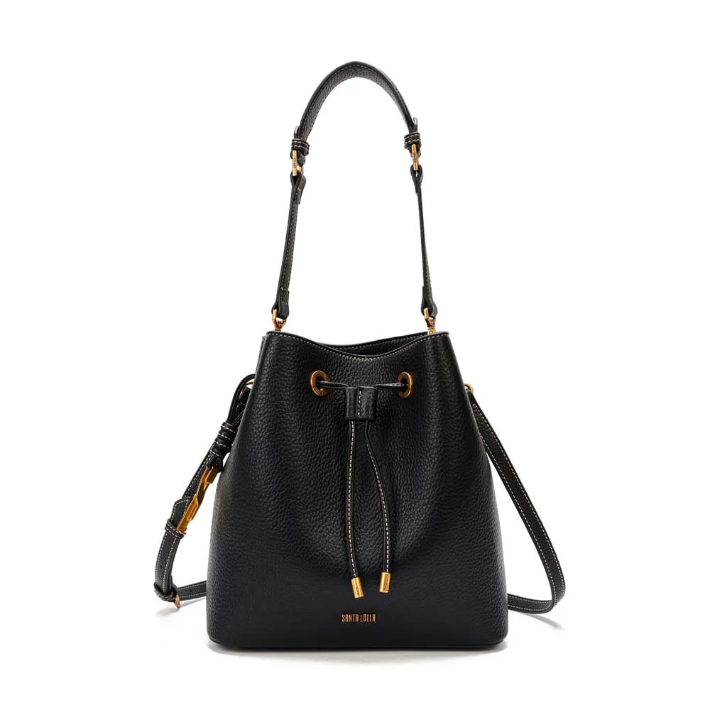 Bolsa Bucket Média Floater Preto Pespontos - vista 1 de 7