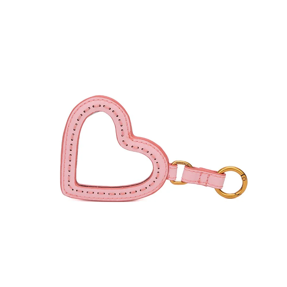 Chaveiro Espelho Coração Soft Rosa Bebê - vista 1 de 7