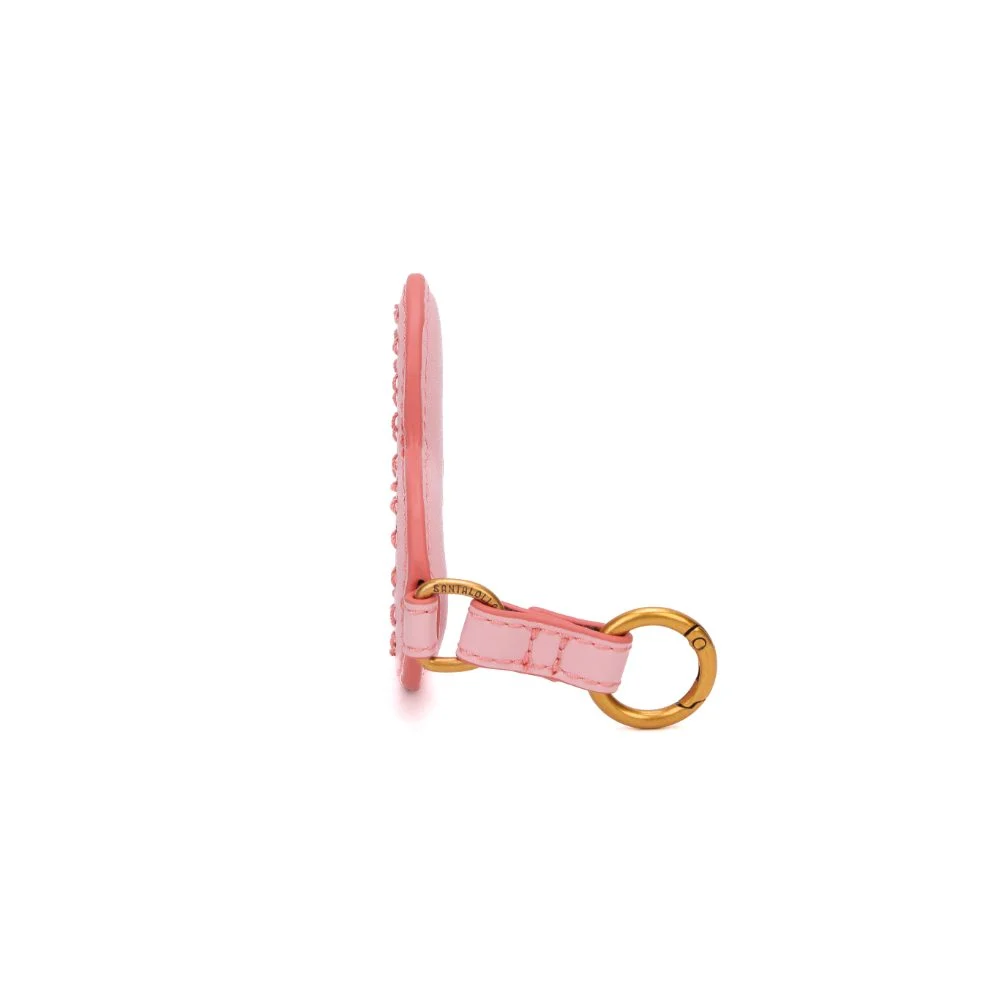 Chaveiro Espelho Coração Soft Rosa Bebê - vista 4 de 7