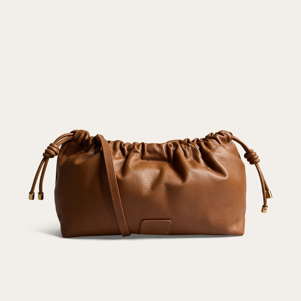 Bolsa Pouch Couro Floater Transversal Marrom Safari - vista 1 de 3