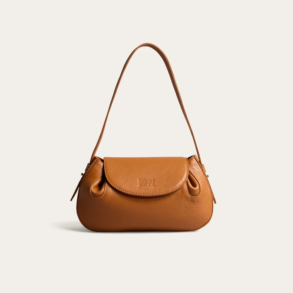 Bolsa Média Couro Floater Alça De Ombro Caramelo Safari - vista 1 de 3