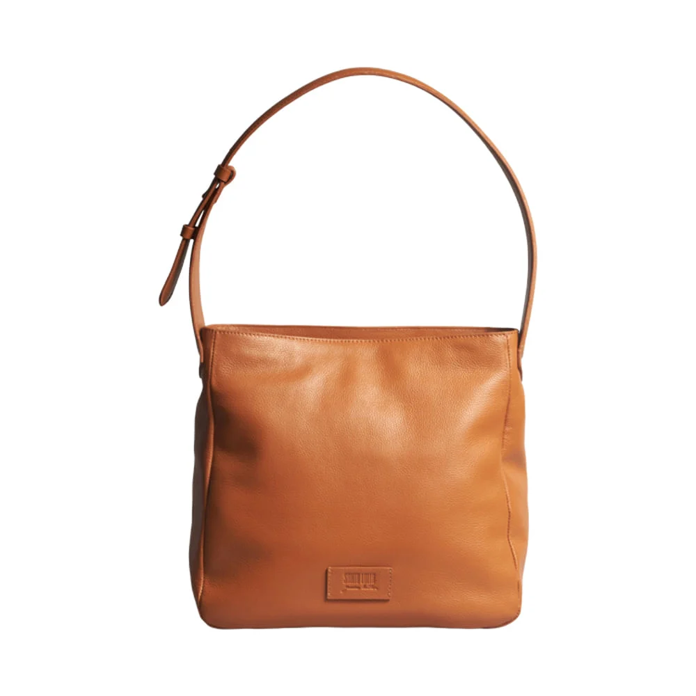 Bolsa Hobo Grande Couro Floater Caramelo Safari - vista 1 de 3