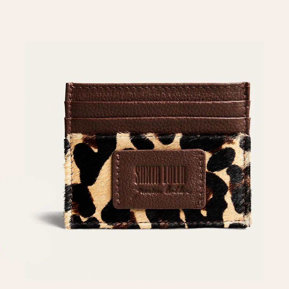 Porta Cartão Couro Pelo Animal Print Onça - vista 1 de 3