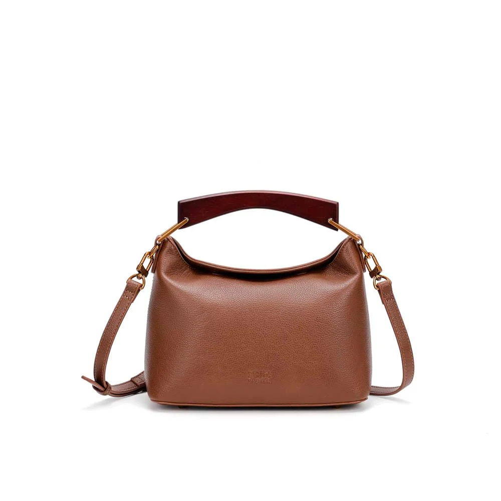 Bolsa Média Floater Alça Dupla Marrom Dark Cocoa - vista 1 de 6