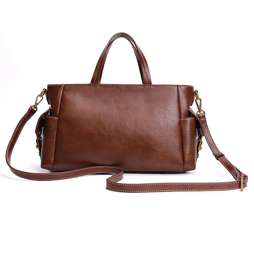 Bolsa Tote Grande Floater Alça Dupla Marrom Terracota - vista 5 de 7
