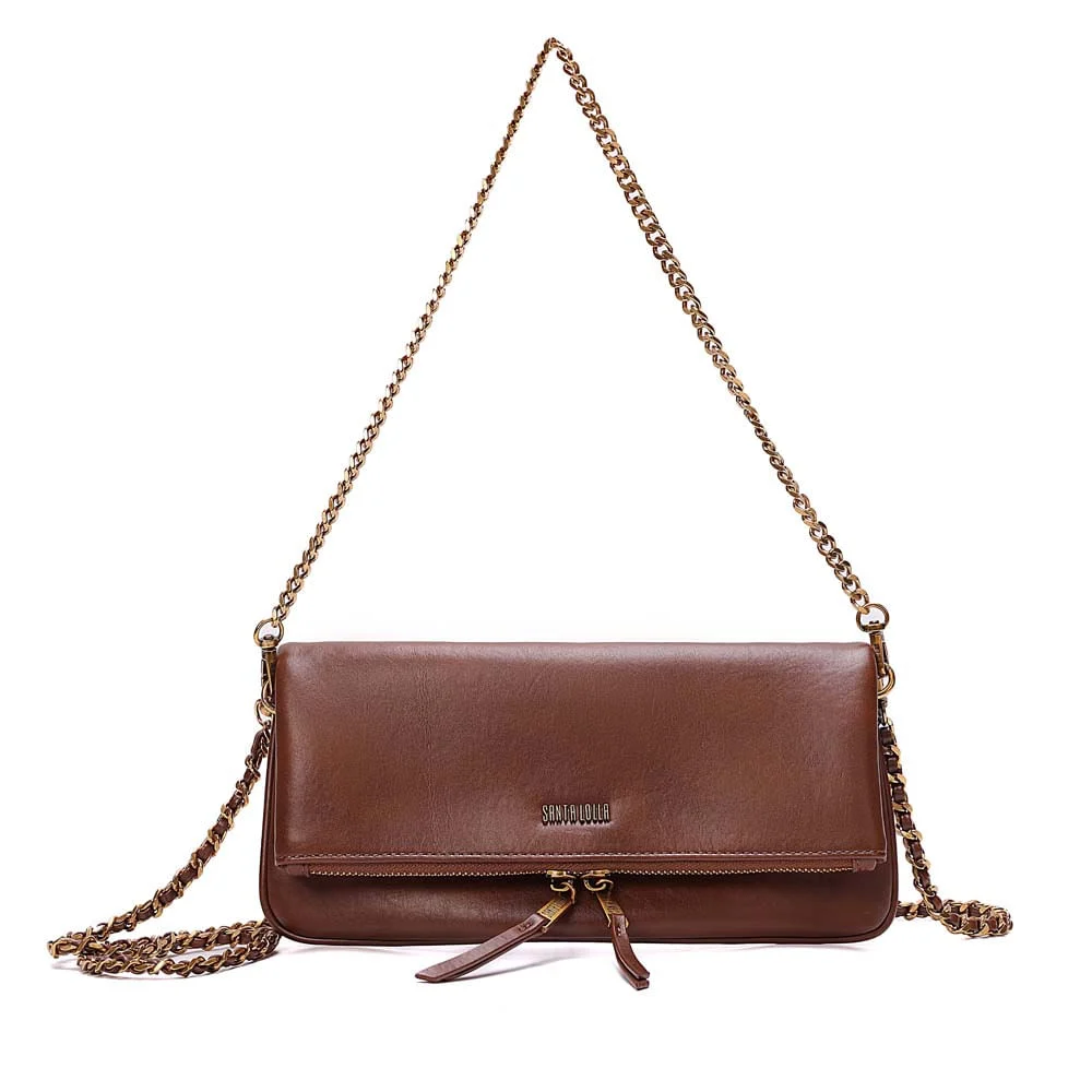 Bolsa Rústica Alça De Ombro Marrom Terracota - vista 1 de 7