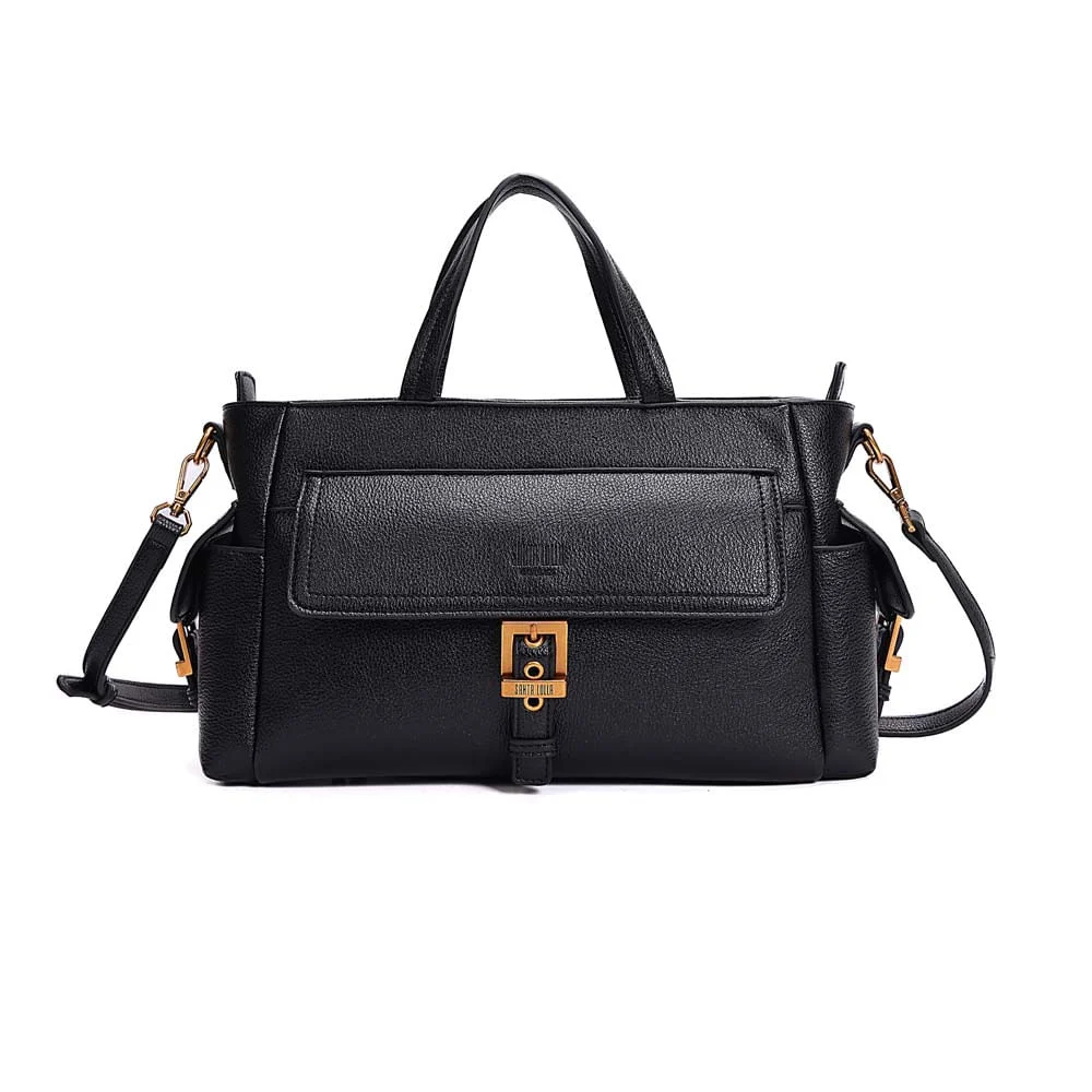 Bolsa Tote Grande Floater Alça Dupla Preta - vista 1 de 7