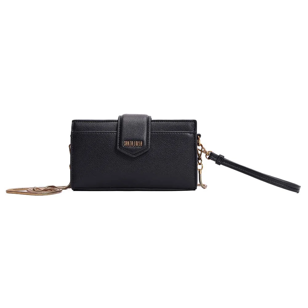 Bolsa Carteira Risco Preto Alça Metalizada - vista 1 de 7