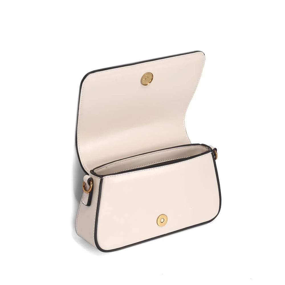 Bolsa Flap Tiracolo Pequena Soft Liso New Marfim - vista 4 de 4