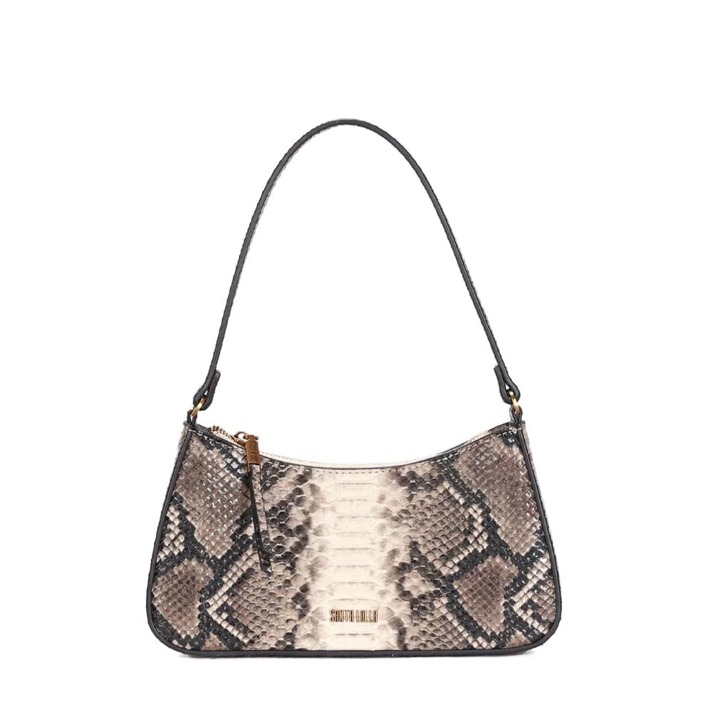 Bolsa Baguete Média Estampa Animal Print Cobra - vista 1 de 3