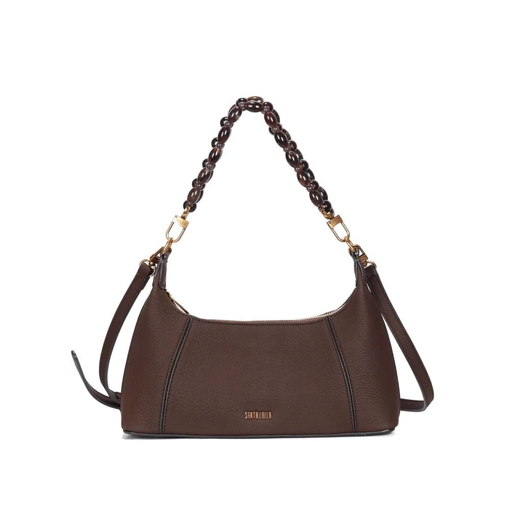 Bolsa Média Floater Marrom Dark Alça Miçangas - vista 1 de 4