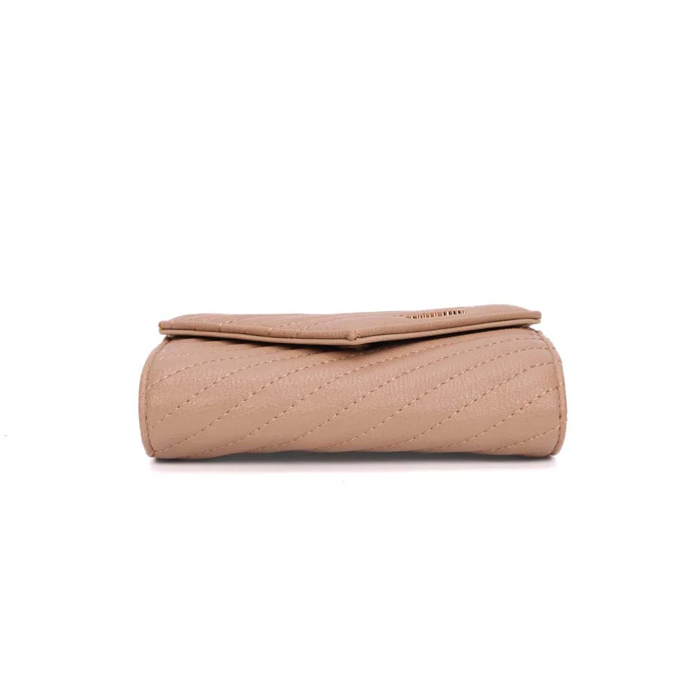 Bolsa Carteira Pequena Floater Matelassê Bege - vista 6 de 7