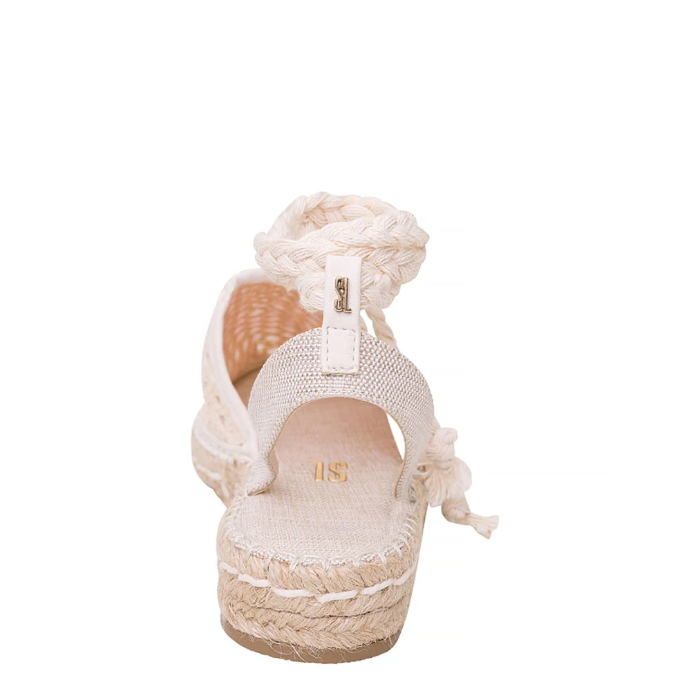 Espadrille Corda Natural Tranças Bege - vista 3 de 4