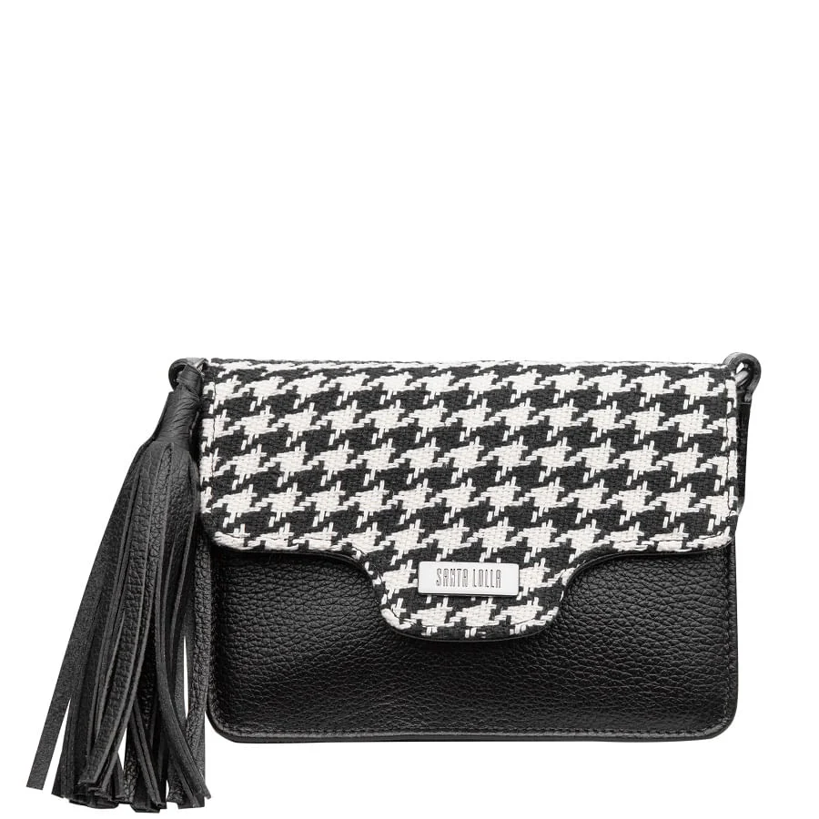 Bolsa Retangular Pied Poule Preto e Branco - vista 1 de 3