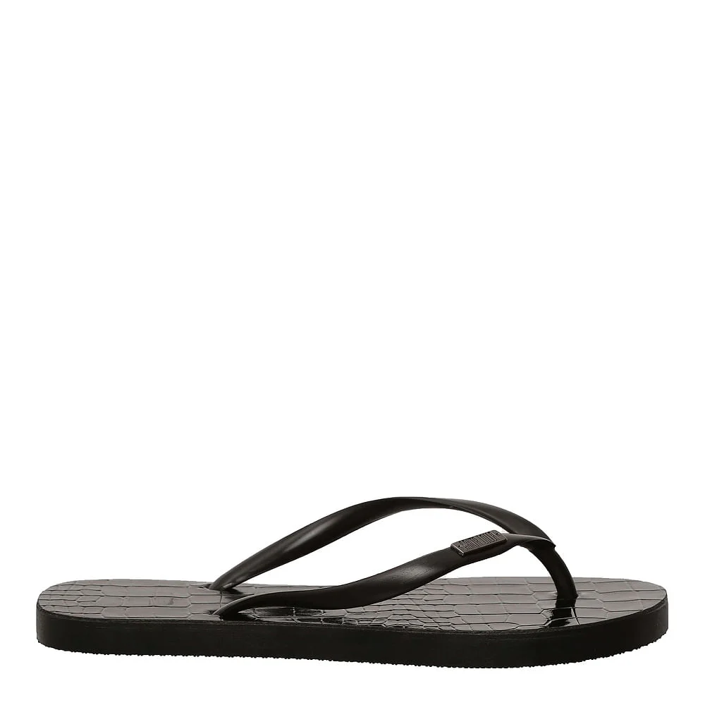 Flip Flop Croco Verniz Preto - vista 1 de 4