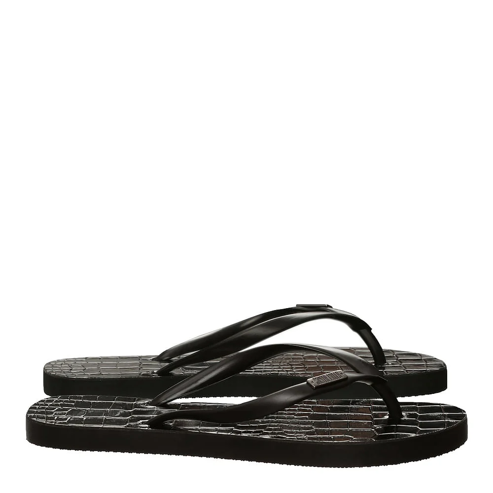 Flip Flop Croco Verniz Preto - vista 2 de 4