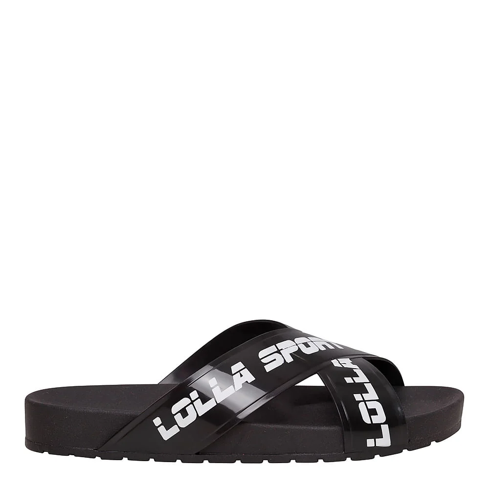 Slide Borracha Sport Cruzado Preto - vista 1 de 4