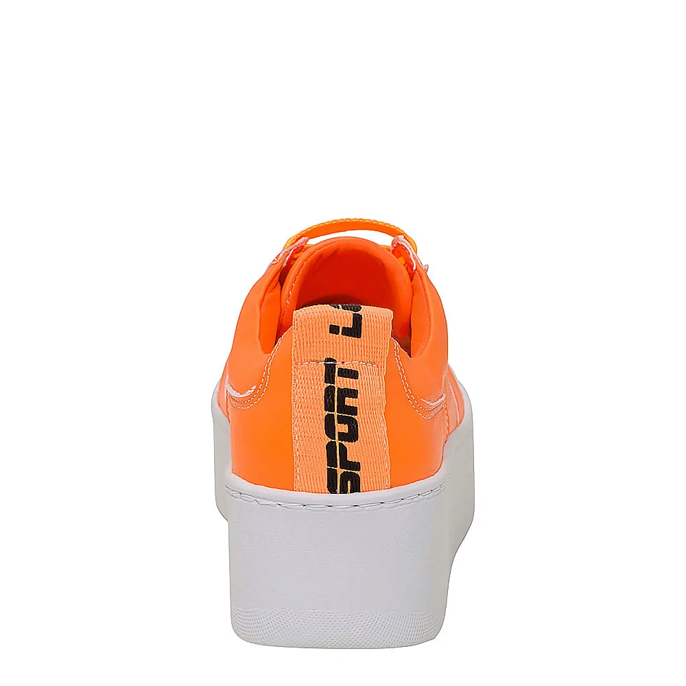 Tênis Plataforma Laranja Neon - vista 3 de 3
