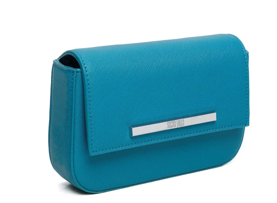 Bolsa Pequena Tiracolo Azul - vista 3 de 5