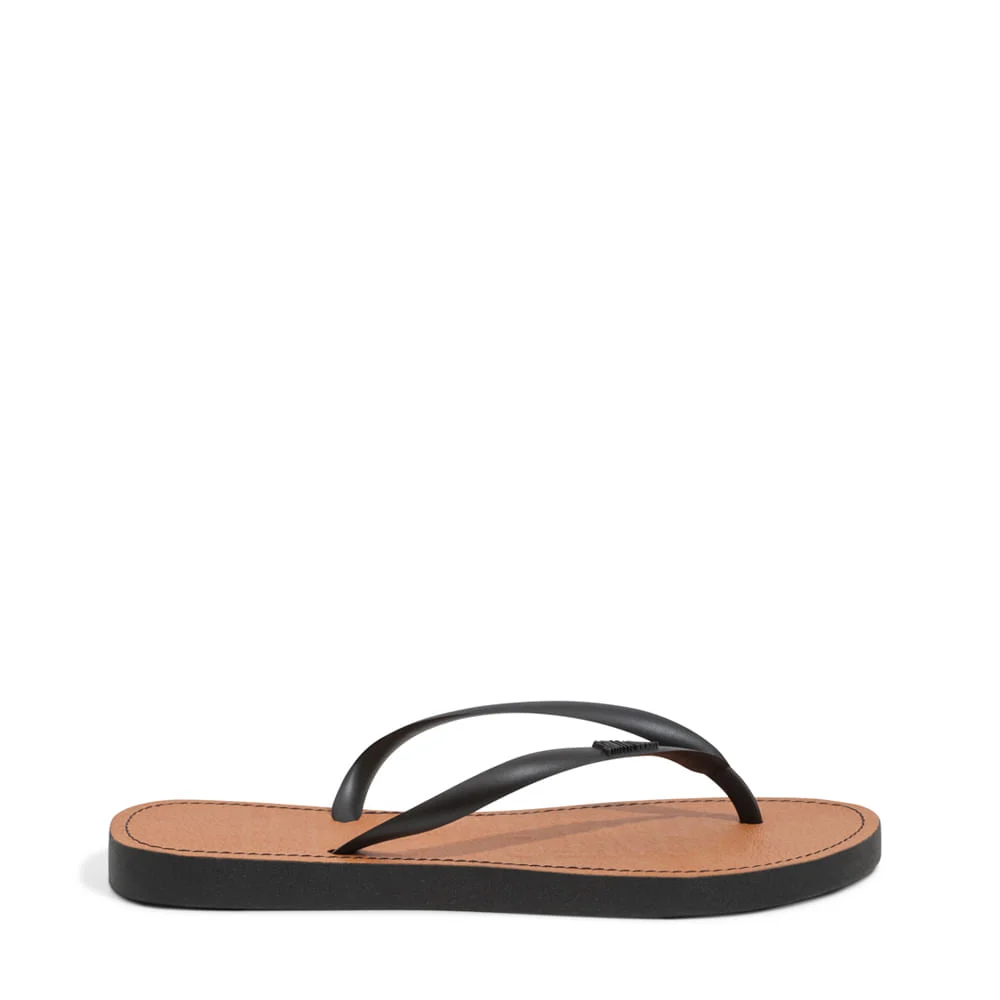 Flip Flop Borracha Preto e Bege - vista 1 de 4