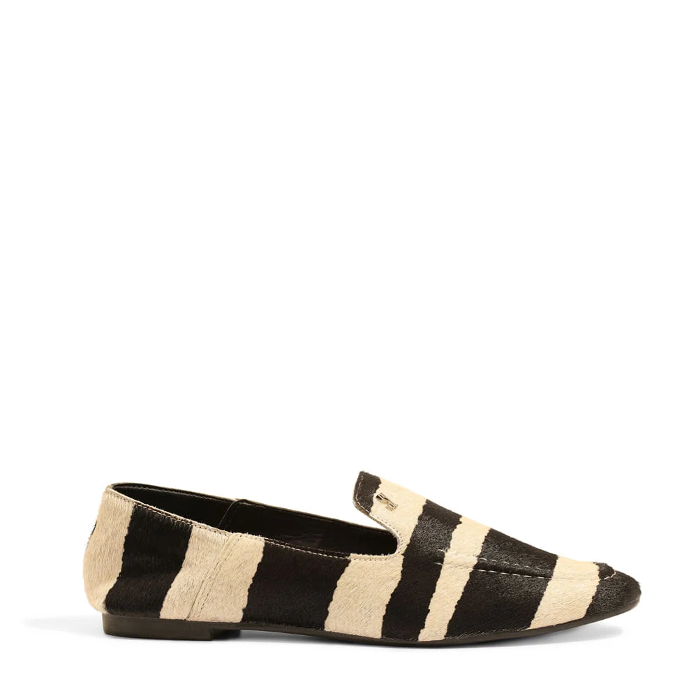 Mocassim Pelo Zebra Preto - vista 1 de 6