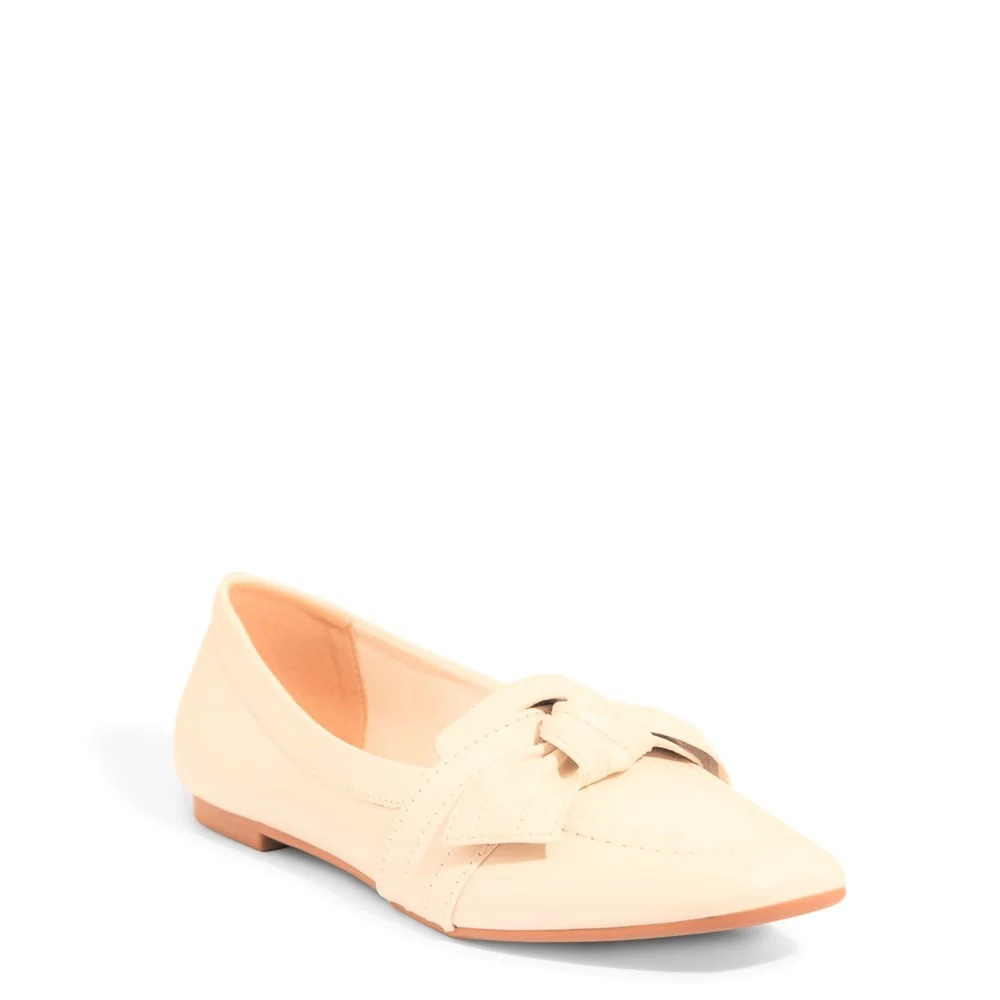 Mocassim Bico Quadrado Laço Amarelo Claro - vista 2 de 5