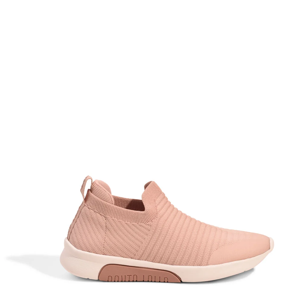 Tênis Slip On Knit Sport Rosa - vista 1 de 4
