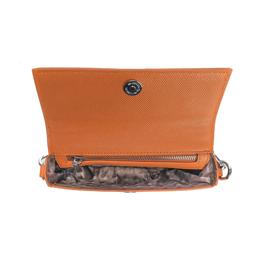 Bolsa Risco Pequena Corrente Laranja - vista 4 de 4