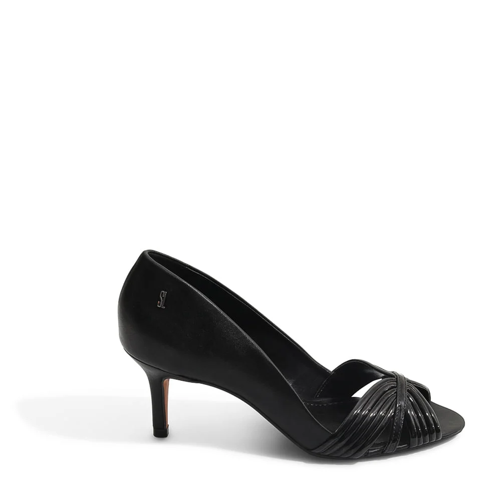 Peep Toe Napa Santorine Preto - vista 1 de 3