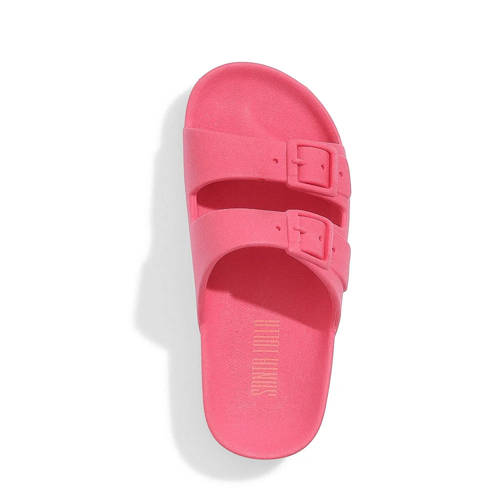 Sandália Slide Infantil Rosa Camélia Borracha - vista 2 de 4