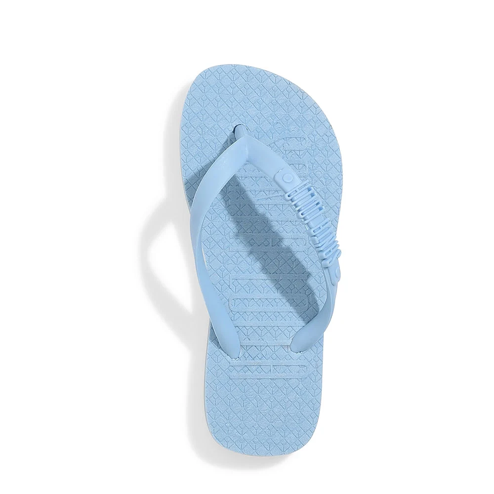 Flip Flop Infantil Azul Nuvem Borracha Salto Flat - vista 2 de 4