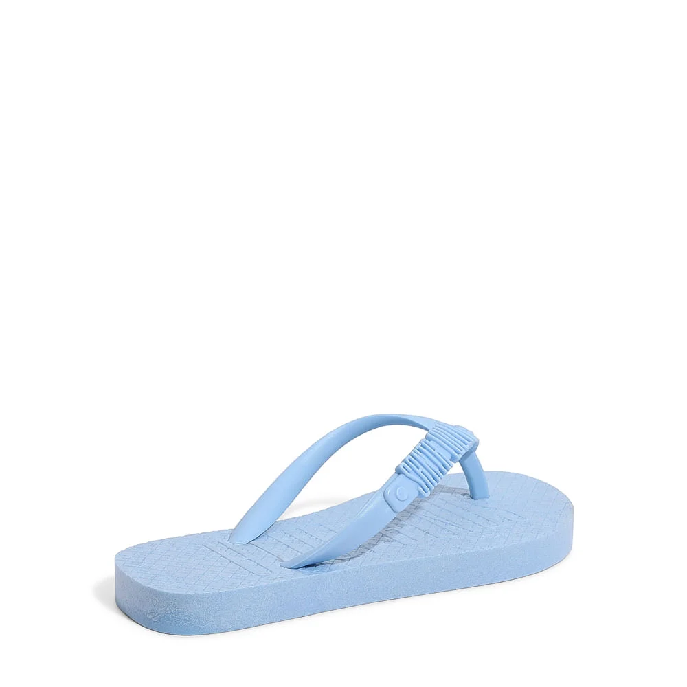 Flip Flop Infantil Azul Nuvem Borracha Salto Flat - vista 3 de 4