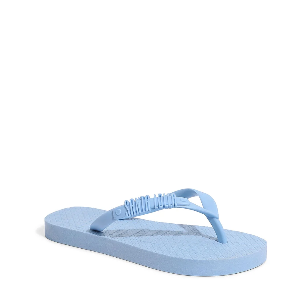 Flip Flop Infantil Azul Nuvem Borracha Salto Flat - vista 4 de 4
