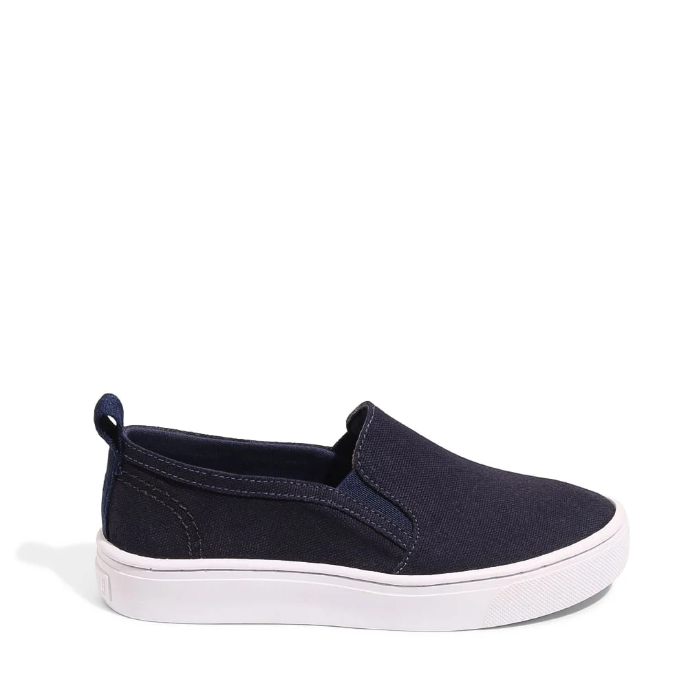 Tênis Slip On Infantil Azul Marinho Lona Deserto - vista 1 de 4