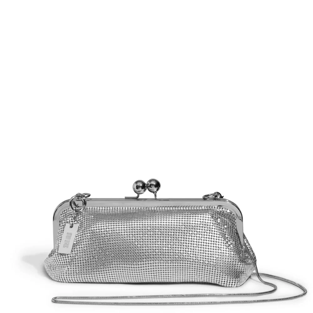 Bolsa Pequena Prata Strass Alça Transversal - vista 1 de 4