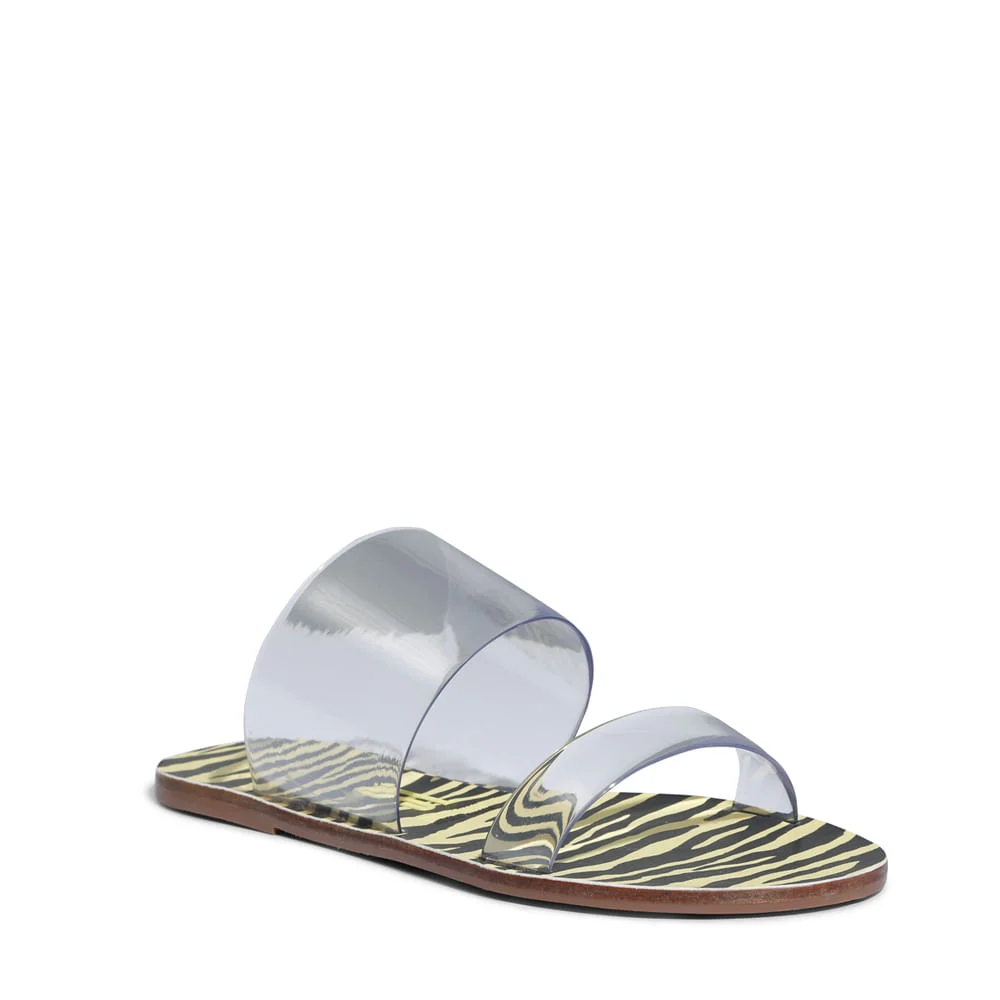 Rasteira Napa Santorine Zebra Verde Lemon - vista 3 de 4