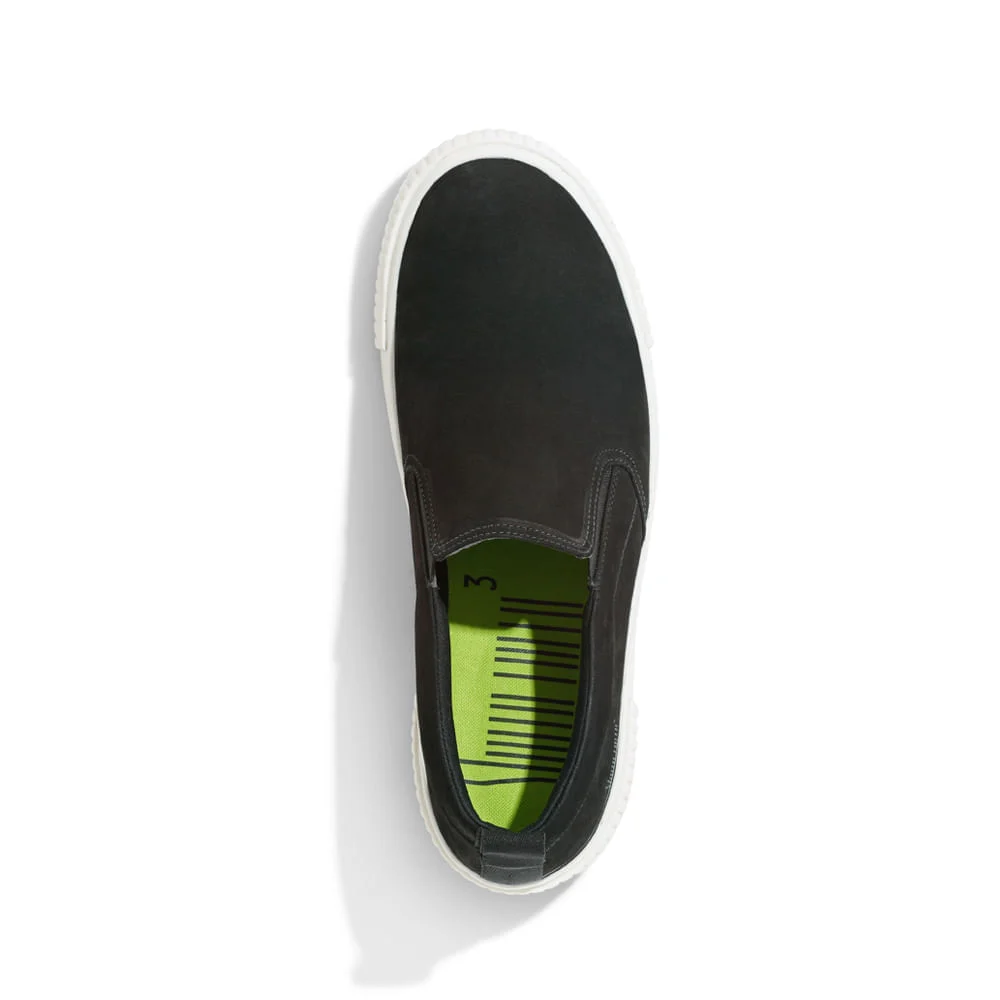 Tênis Slip on Masculino Nobuck Preto - vista 3 de 4