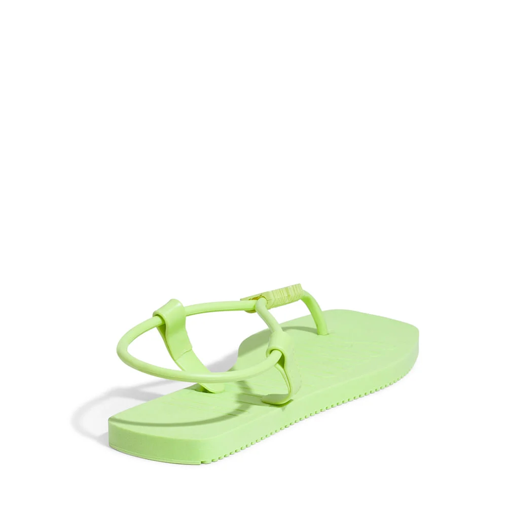 Rasteira Borracha Neon Verde Oliva - vista 3 de 4