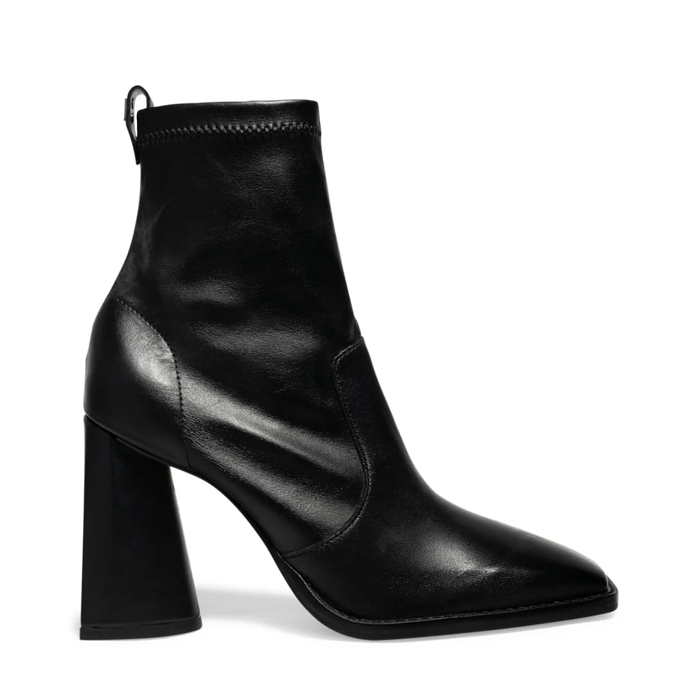 Bota Stretch Preta Couro Salto Alto - vista 1 de 3