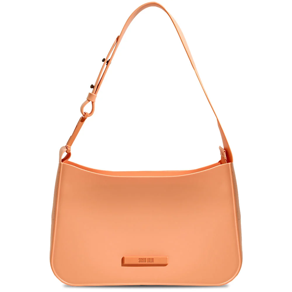 Bolsa Baguete Borracha Laranja Pêssego - vista 1 de 5