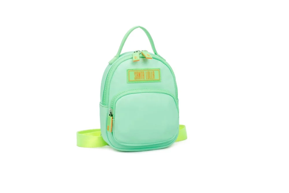 Mochila Infantil Verde Menta Nylon - vista 2 de 4