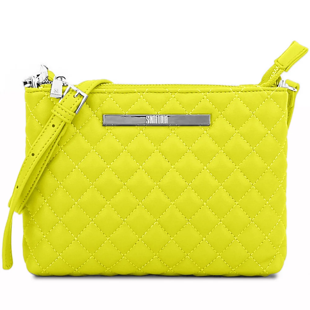 Bolsa Pequena Verde Limão Matelassê Transversal - vista 1 de 4