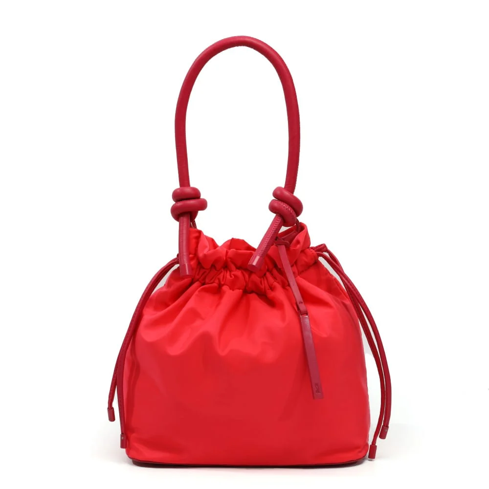 Bolsa Bucket Rosa Nylon Cordão - vista 1 de 6